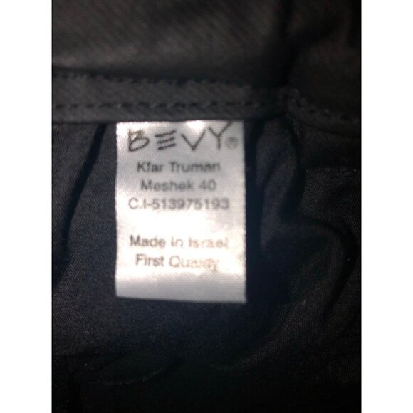 Bevy Pants Size 25 Pull On Coated Cotton Stretch Skinny Black High Waist Edgy - Picture 10 of 10